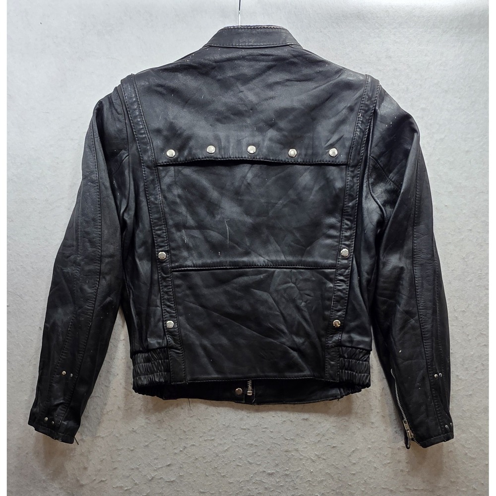 Hein Gericke Vintage Harley-Davidson Women's Black Leather Full Zip Coat. Sz 38W - Picture 3 of 8